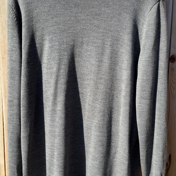 TORY BURCH merino wool boyfriend cardigan - grey (womens, medium) - Picture 2 of 5